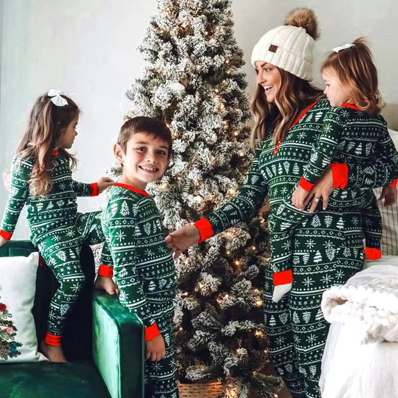 Pine Tree Fair Isle Family Christmas Pajamas