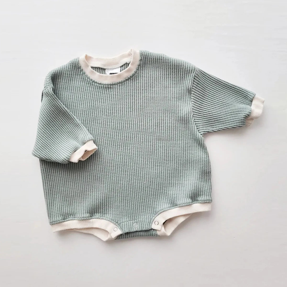 Baby Romper Sweatshirt with Long Sleeves and Pullover Closure
