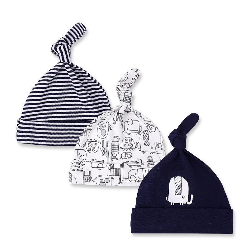 Cotton Cartoon Baby Cap Set