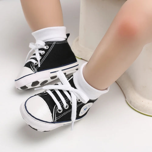 Black Classic Canvas baby sneakers