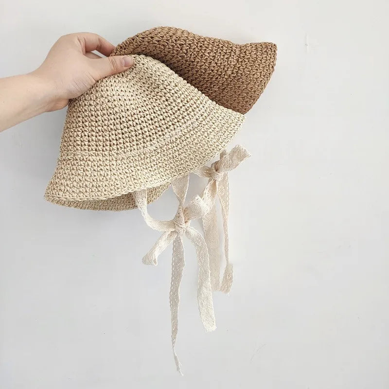 Lace Bow Baby Sun Hat