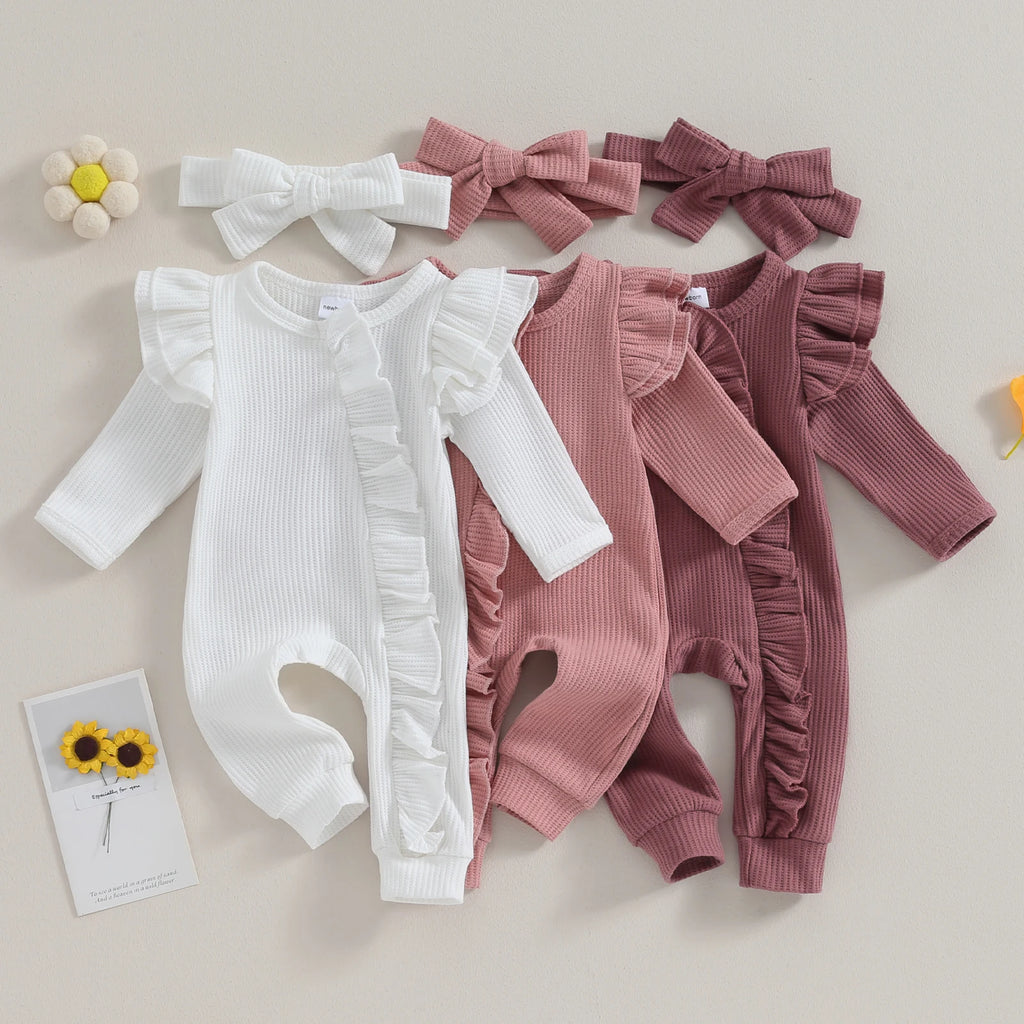 Snowberry Ruffle Bow Romper