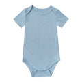 Soft Bamboo Short Sleeve Bodysuit - Light blue