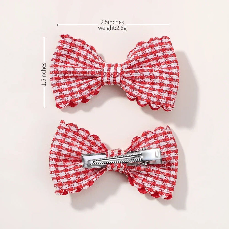 Plaid Print Hairpin Set, product view 6