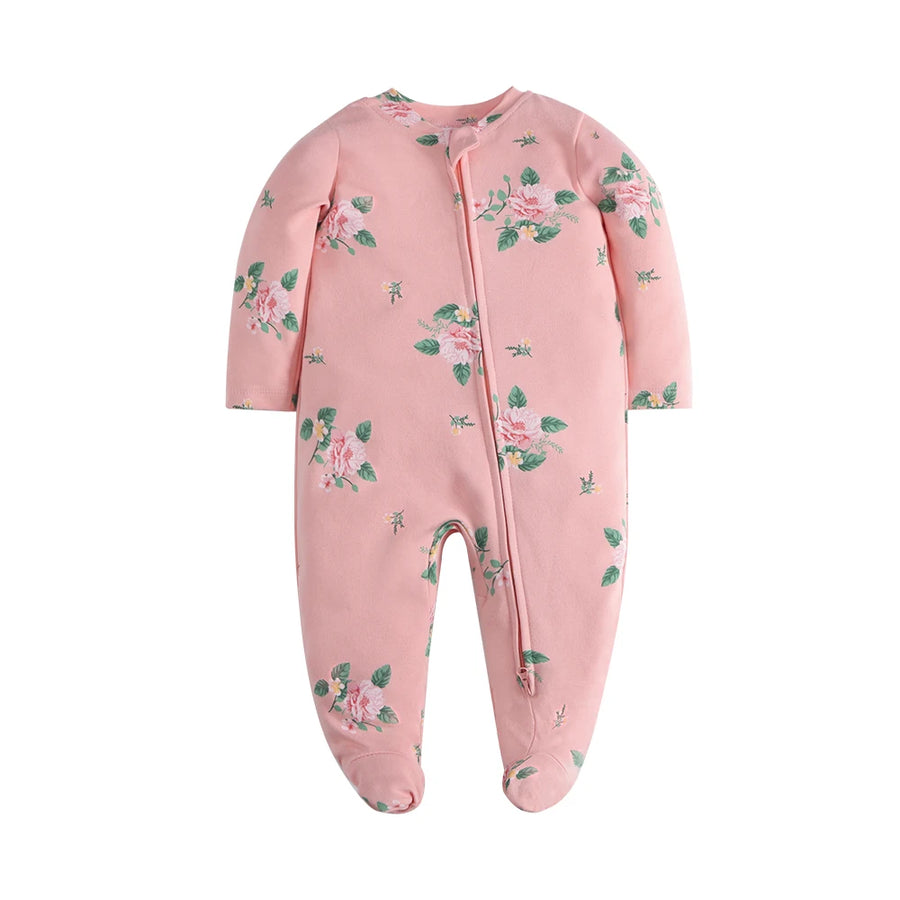 Solid White Footed Romper, product view 13