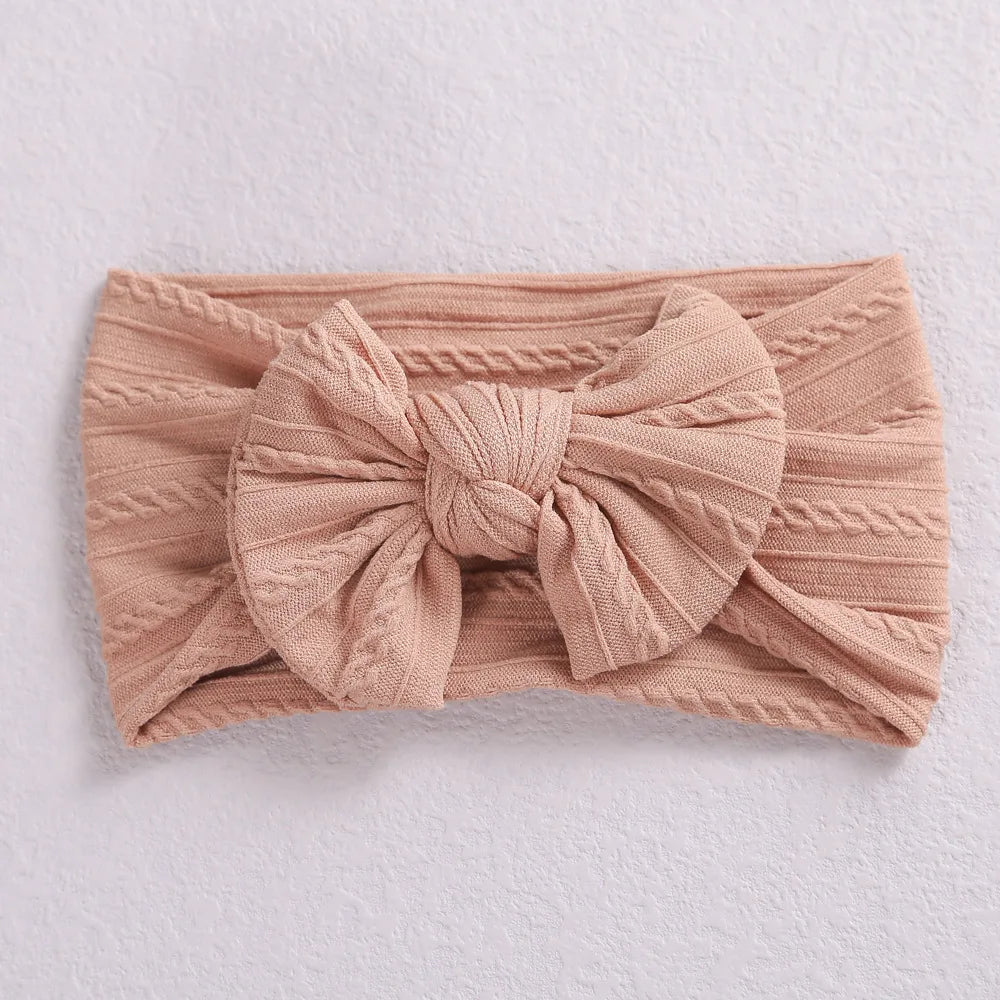 Bow Print Baby Headband Set