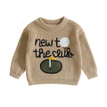 Detail of Sleeve and Embroidery on Baby Sweater