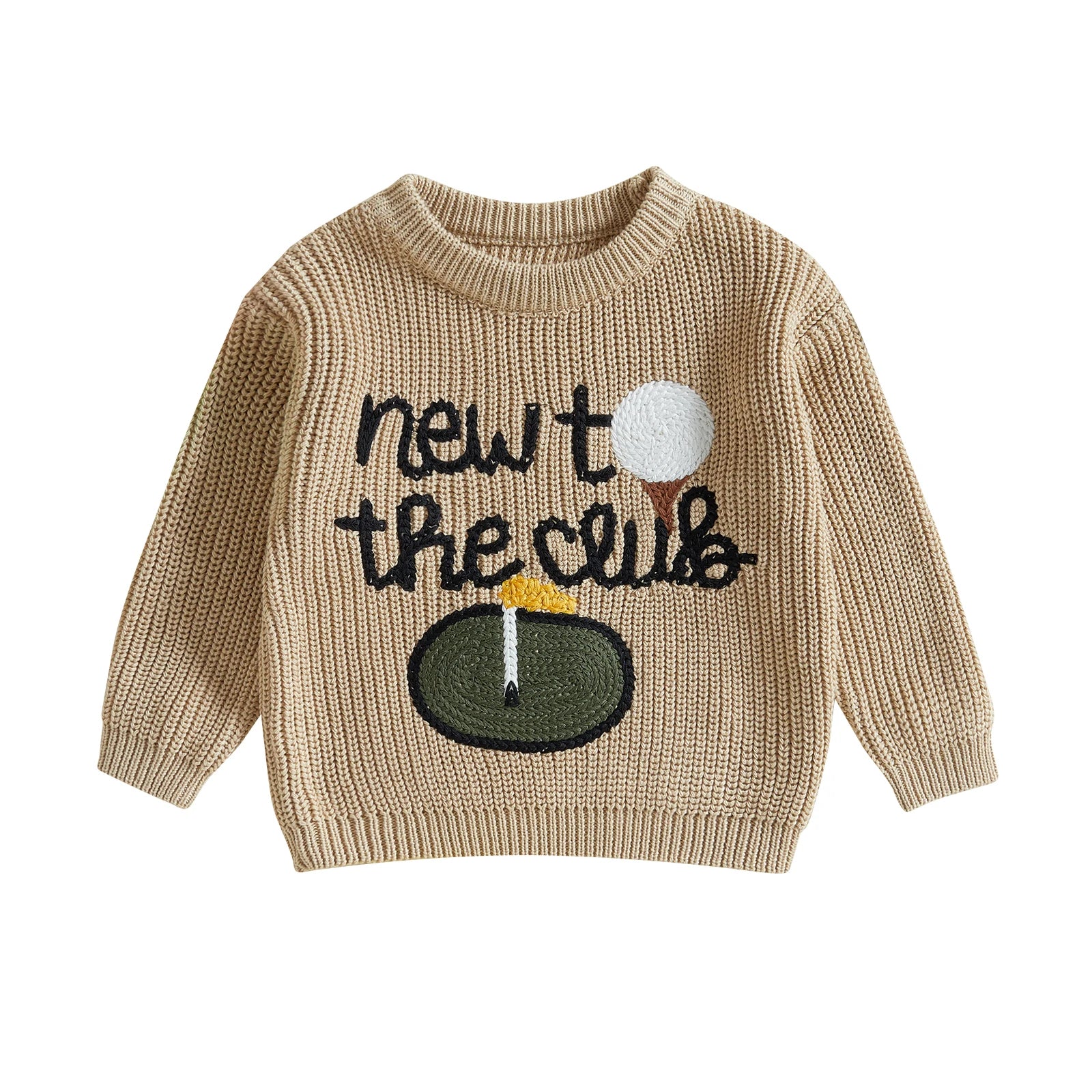 Detail of Sleeve and Embroidery on Baby Sweater