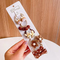 Cartoon Flower Bow Hair Scrunchie Set