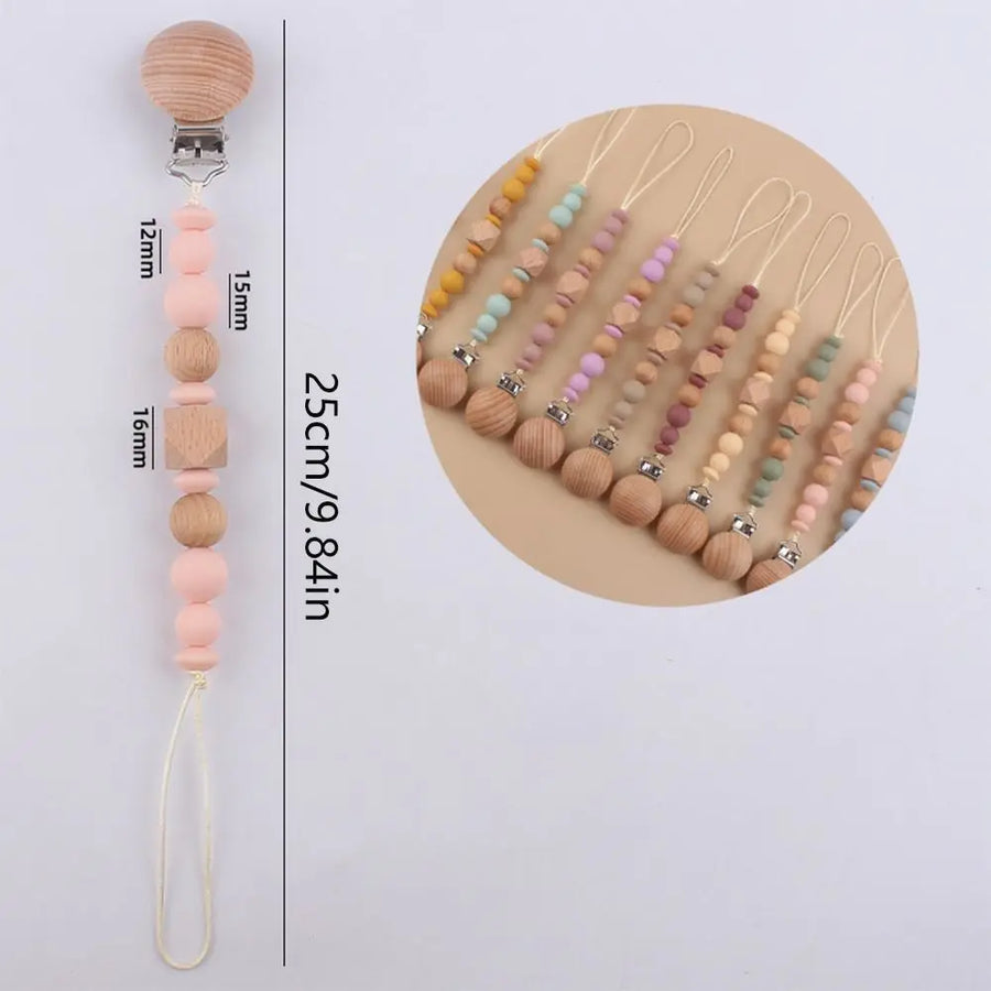 Octagonal Bead Pacifier Clip, product view 6