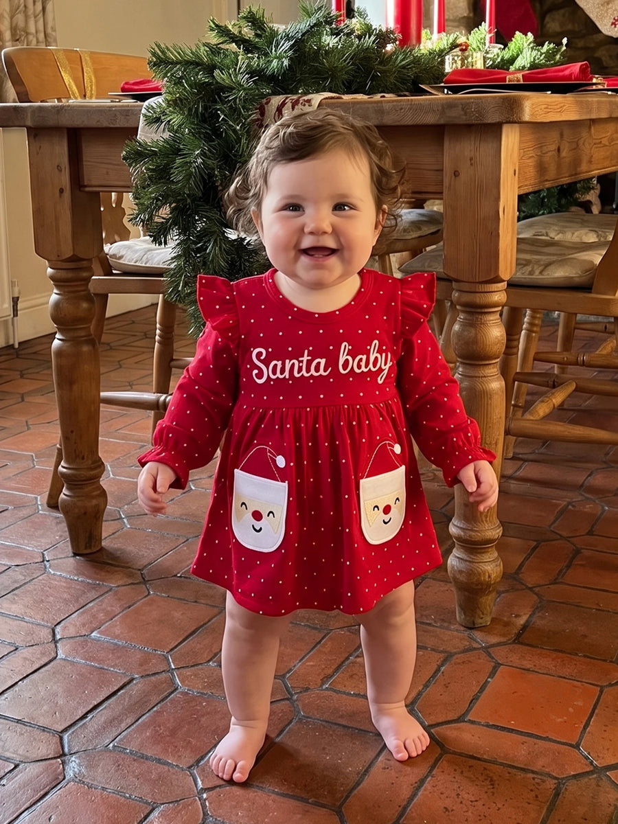 Santa Baby Skirted Romper