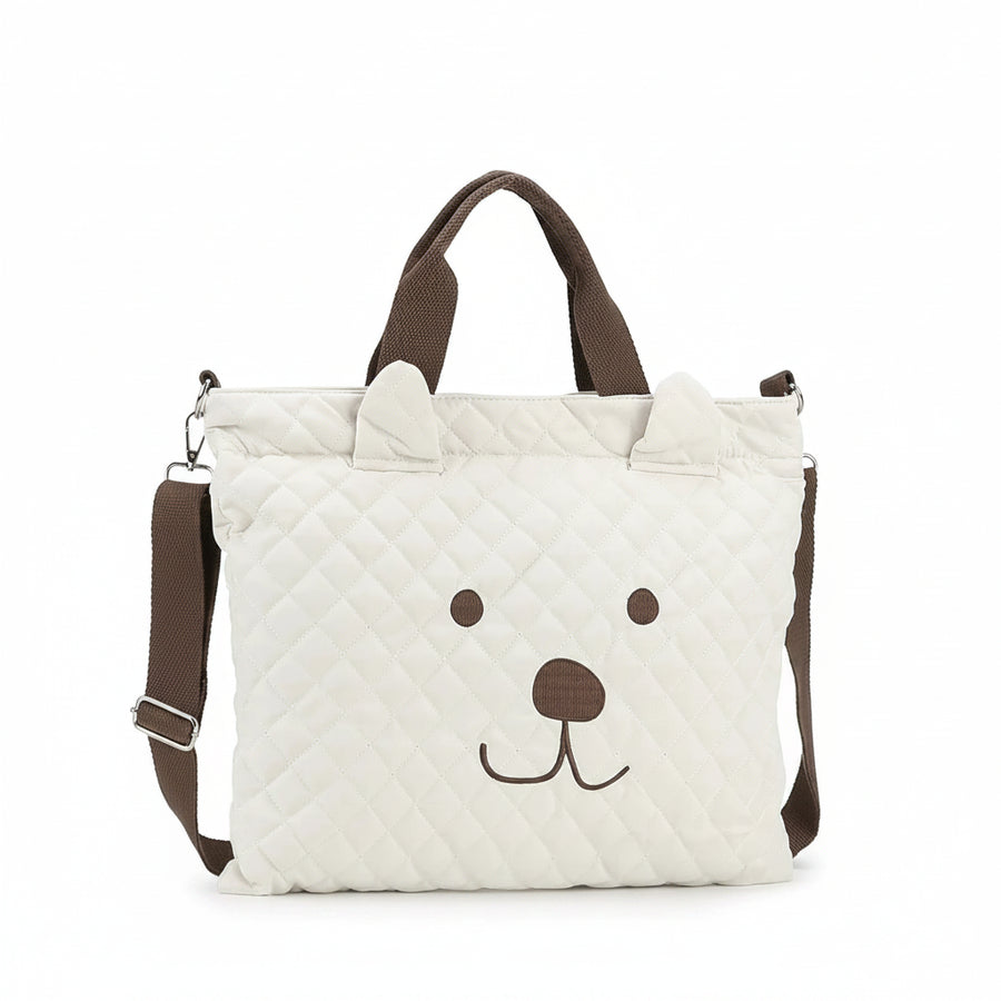 Beige Large Capacity Diaper Bag for baby care