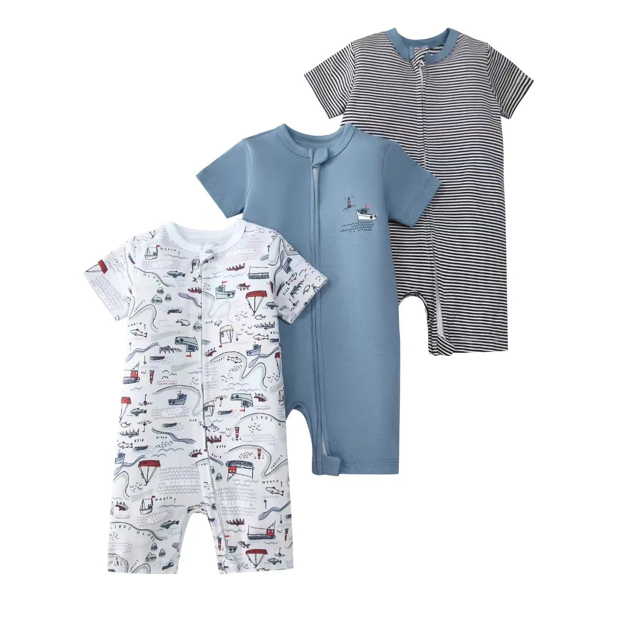 Everyday Cotton Romper Set (3-Pack)