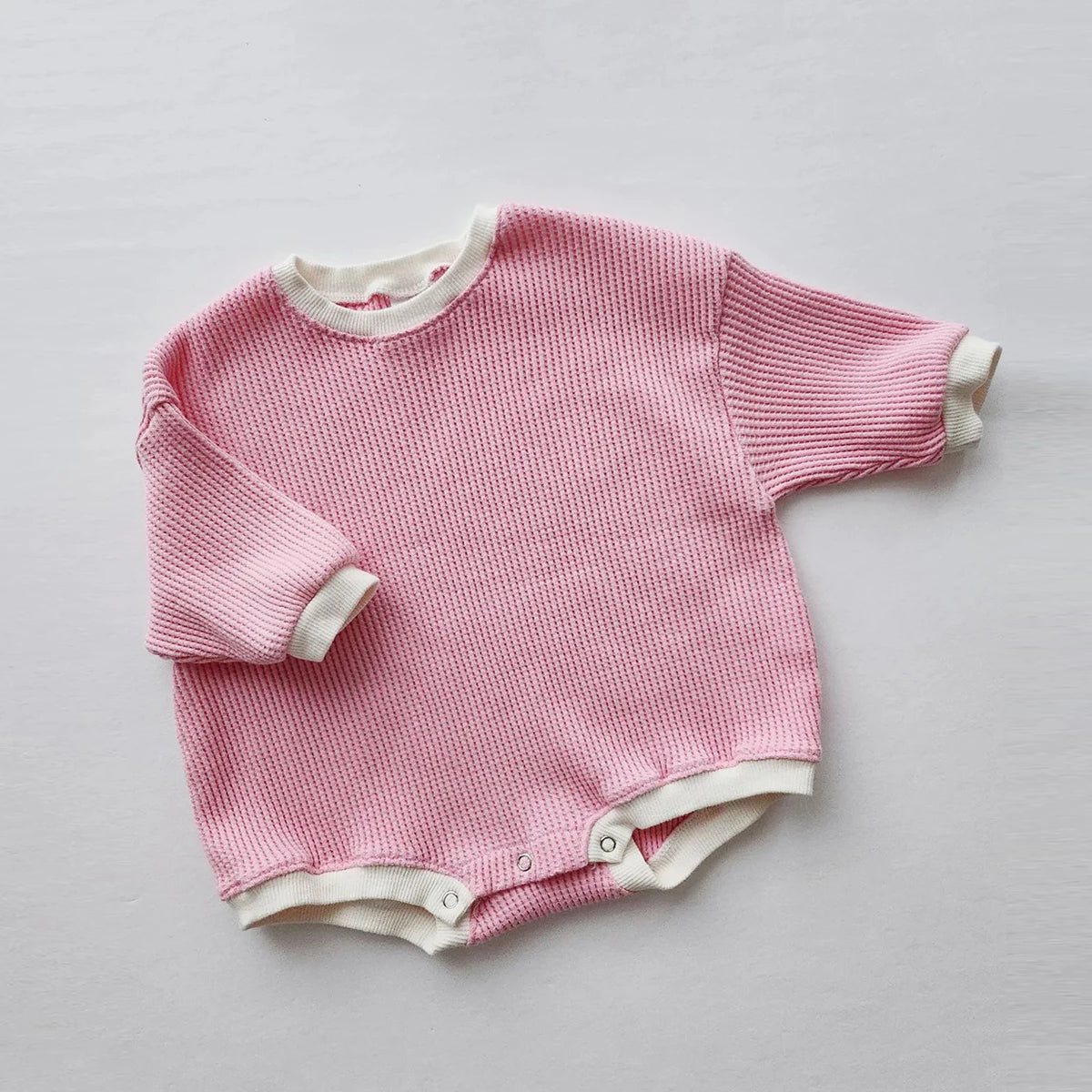 Oversized Fit Baby Romper Sweatshirt in Solid Colors