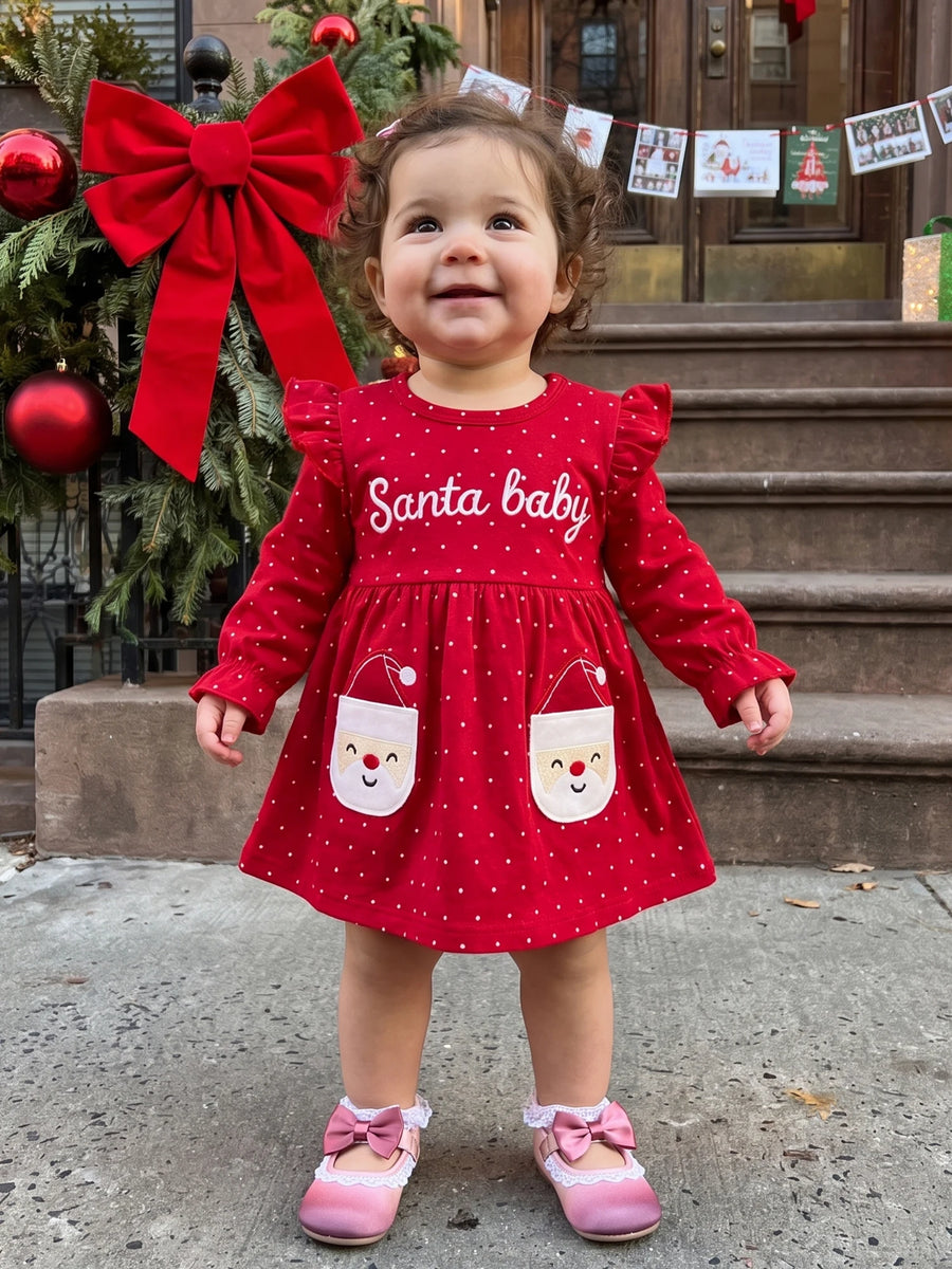 Santa Baby Skirted Romper