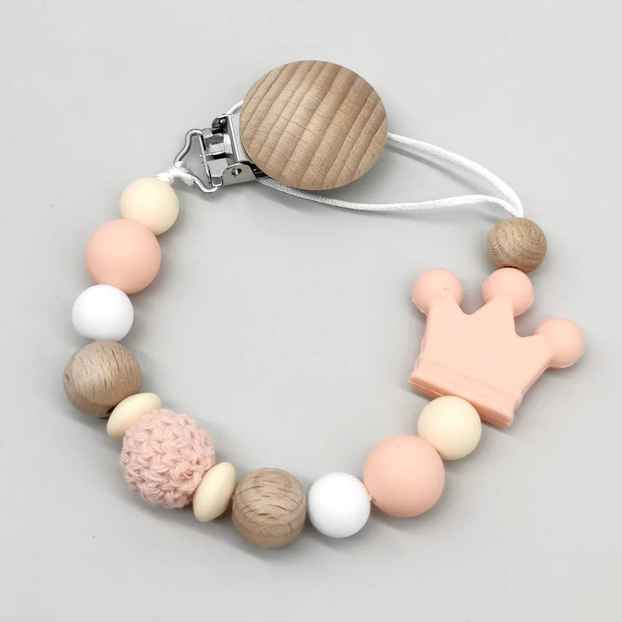 Wooden Bead Pacifier Clip, product view 8