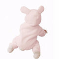 Light Pink Bunny Fleece Animal Hooded Baby Romper Costume