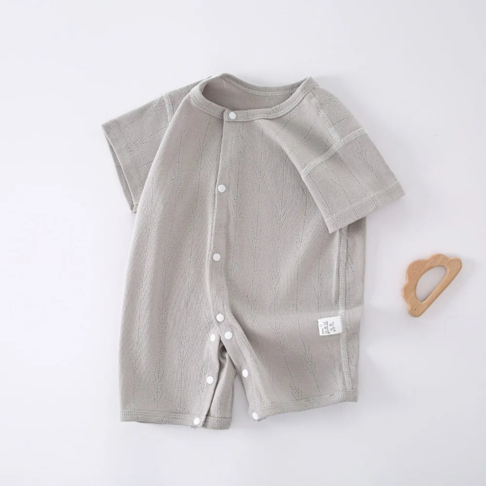 Breathable Cotton Short Sleeve Romper