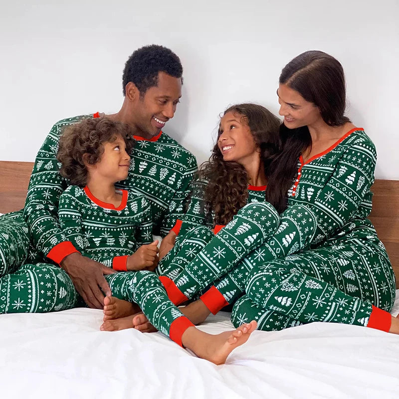 Pine Tree Fair Isle Family Christmas Pajamas