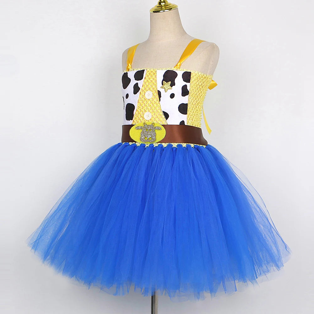 Cowgirl tutu dress back view on mannequin