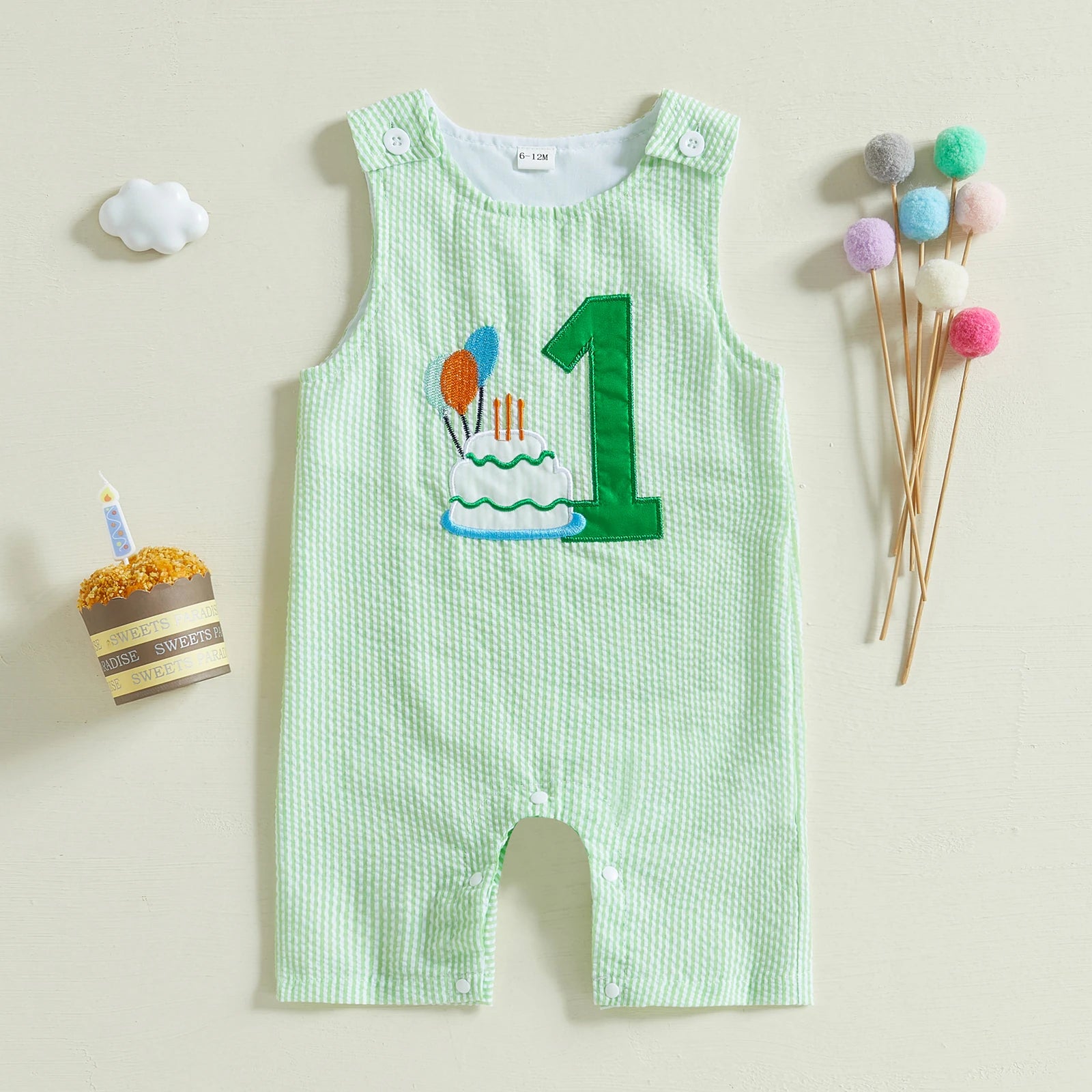 Baby Overalls Romper back view