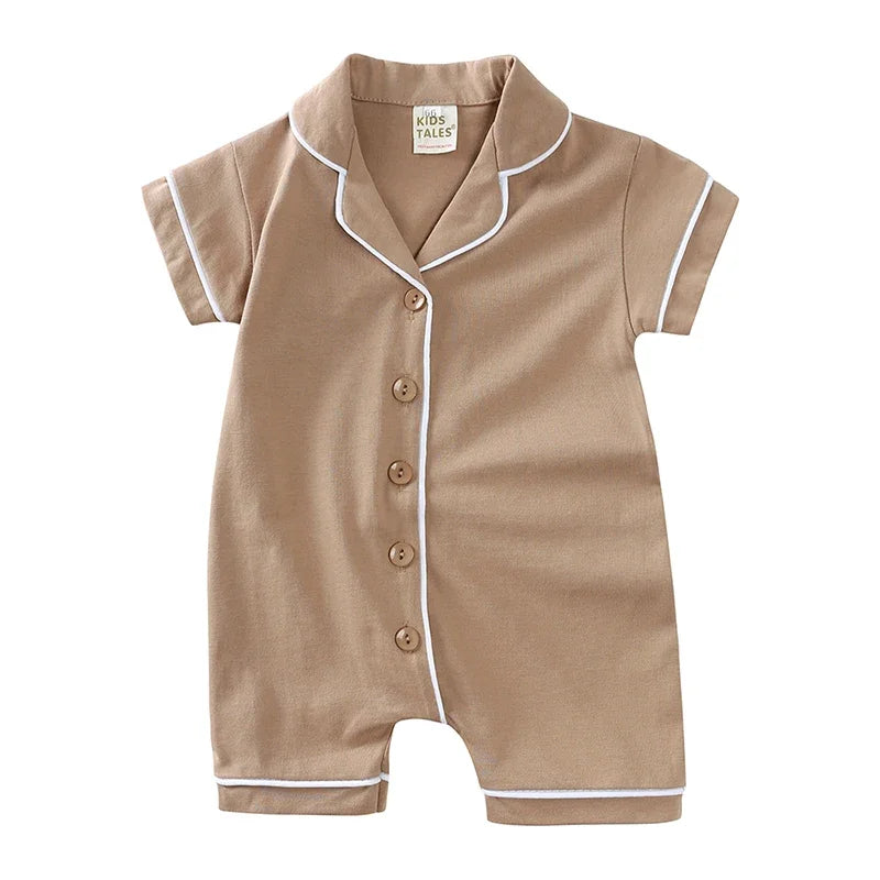 Classic Button Pajama Romper, product view 6