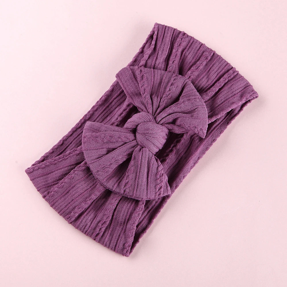 Bow Print Baby Headband Set
