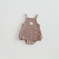 Summer Baby Cami Bodysuit in Cotton with Polka Dot Pattern, Black color option