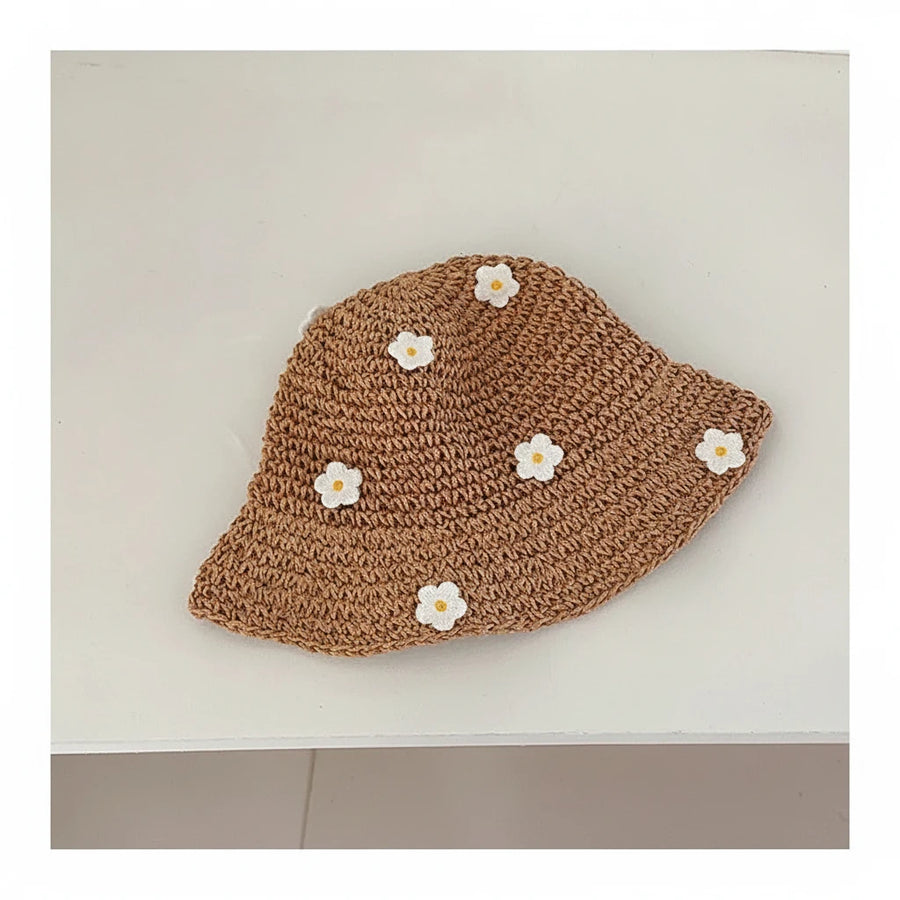 Mommy and Me Matching Floral Straw Fisherman Hat, product view 4