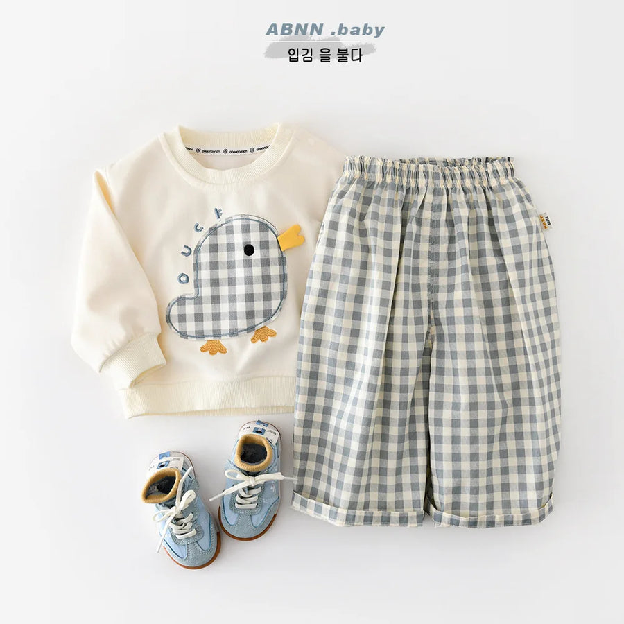 Cartoon Print Long Sleeve Sweatshirt for Toddlers