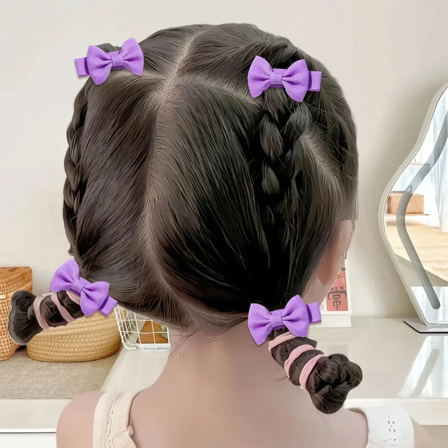 Mini Hair Bow Clip Set, product view 3