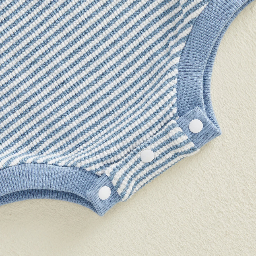 Duck Embroidery Stripe Bodysuit, product view 6