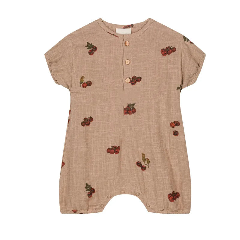 Triangle Neck Cotton Romper folded neatly