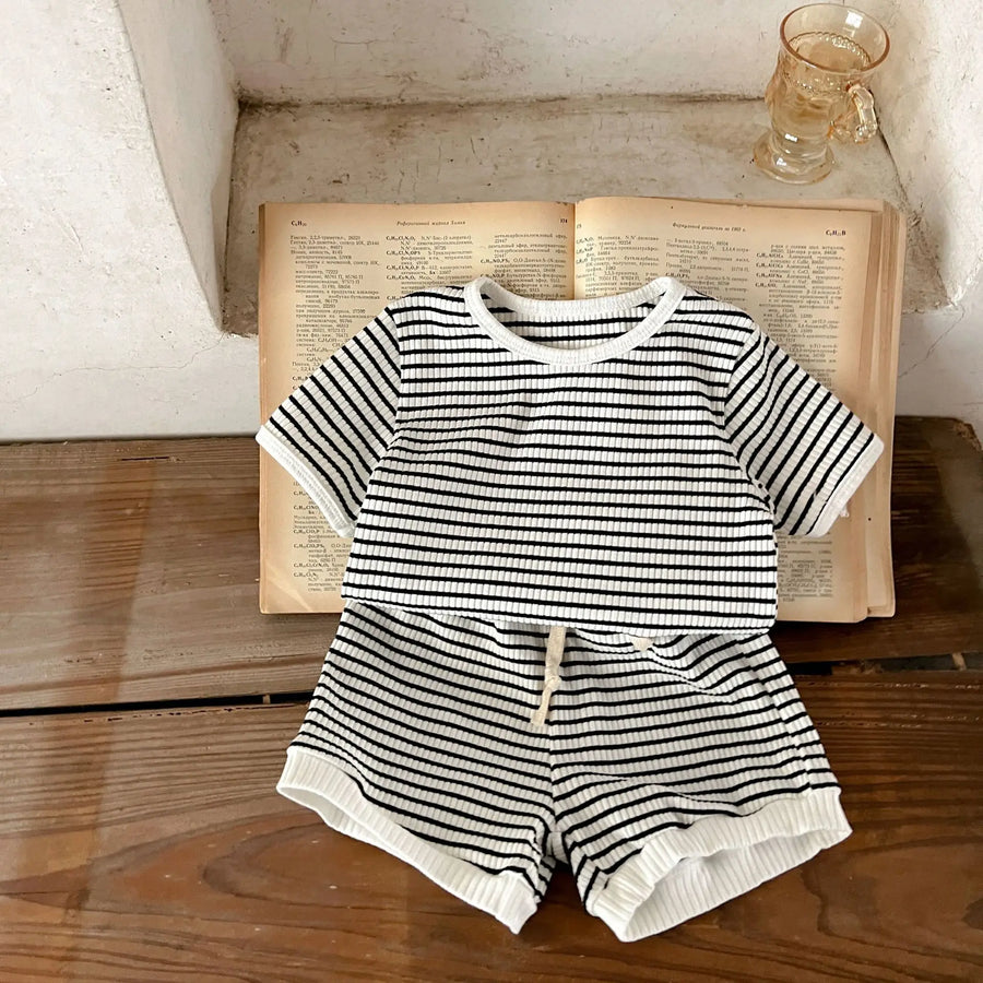 Striped Cotton Baby Pants Set, product view 5
