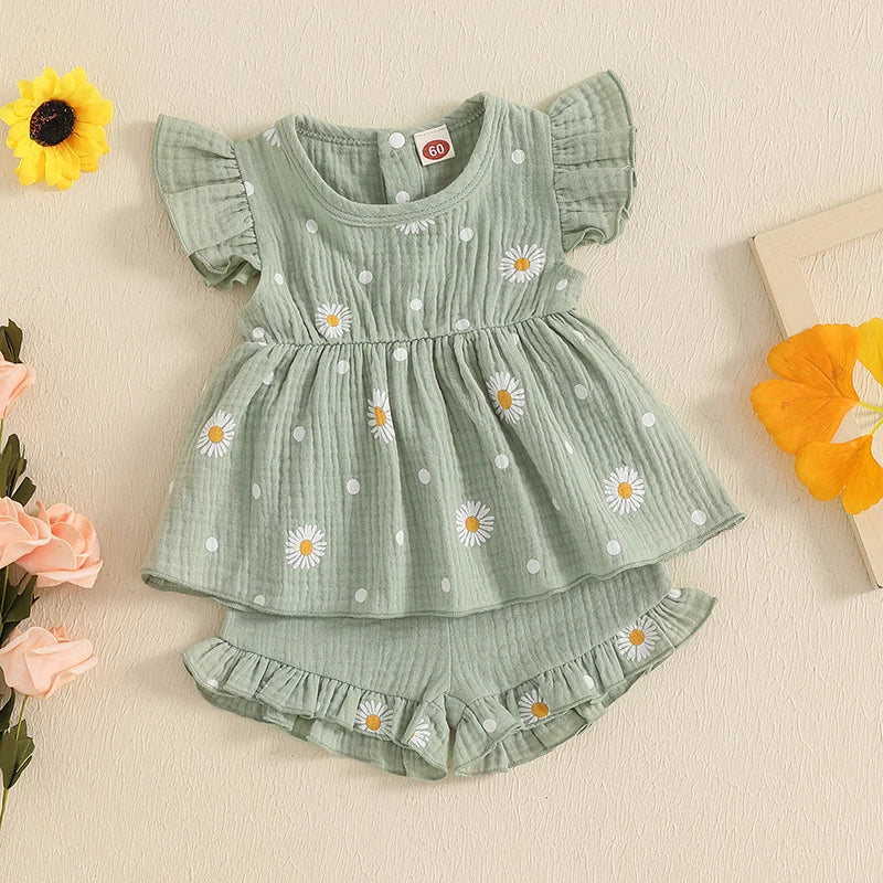 Marguerite Ruffle Top & Shorts Set – detail 4