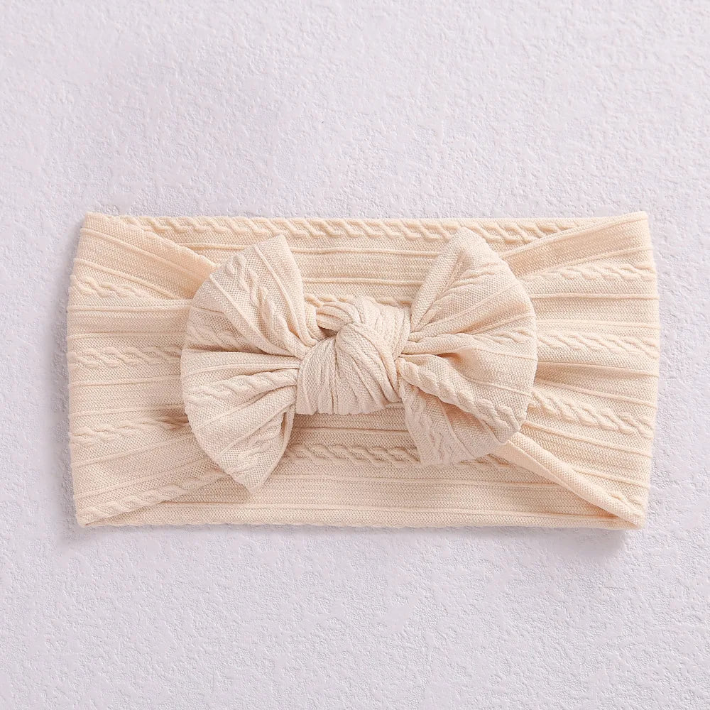 Bow Print Baby Headband Set