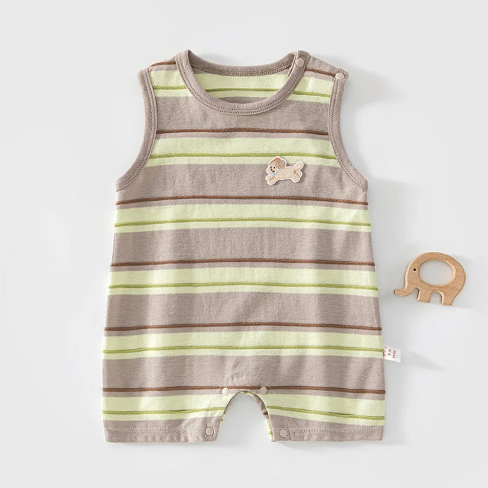Summer Sleeveless Striped Baby Romper