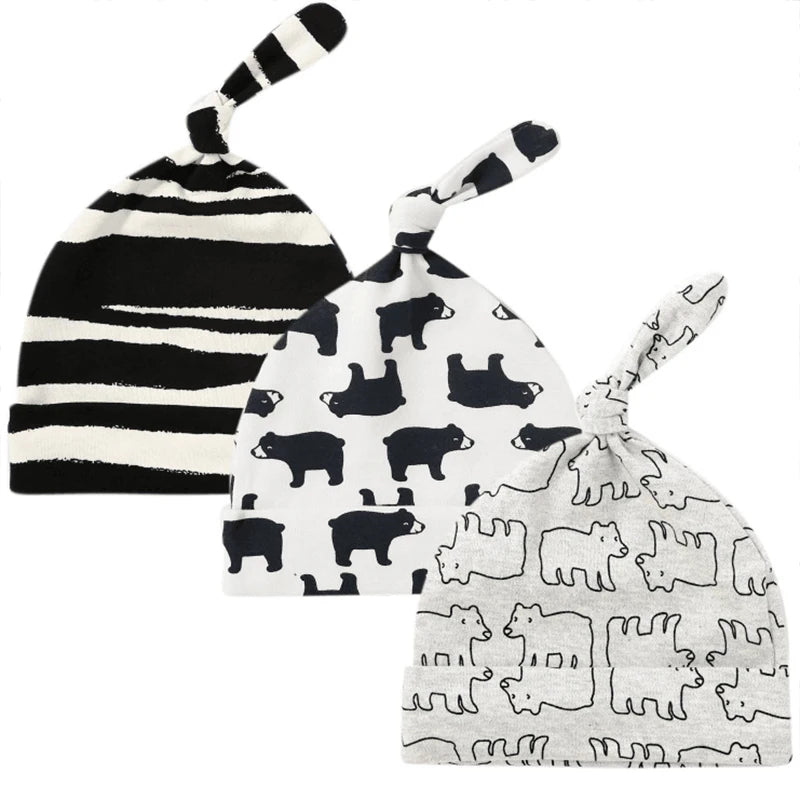 Cotton Cartoon Baby Cap Set
