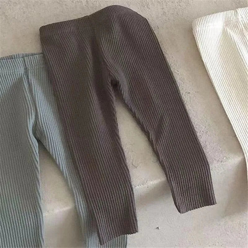 Cotton Ribbed Baby Pants