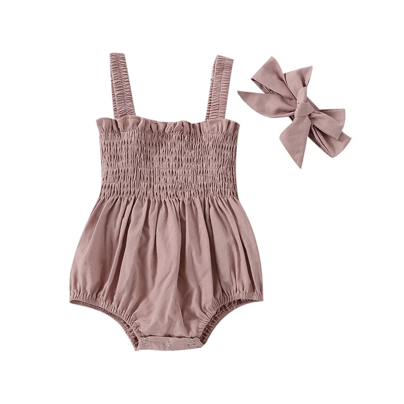 Close-up of headband included with romper set