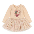 Girls' summer princess dress with short sleeves and O-neck collar