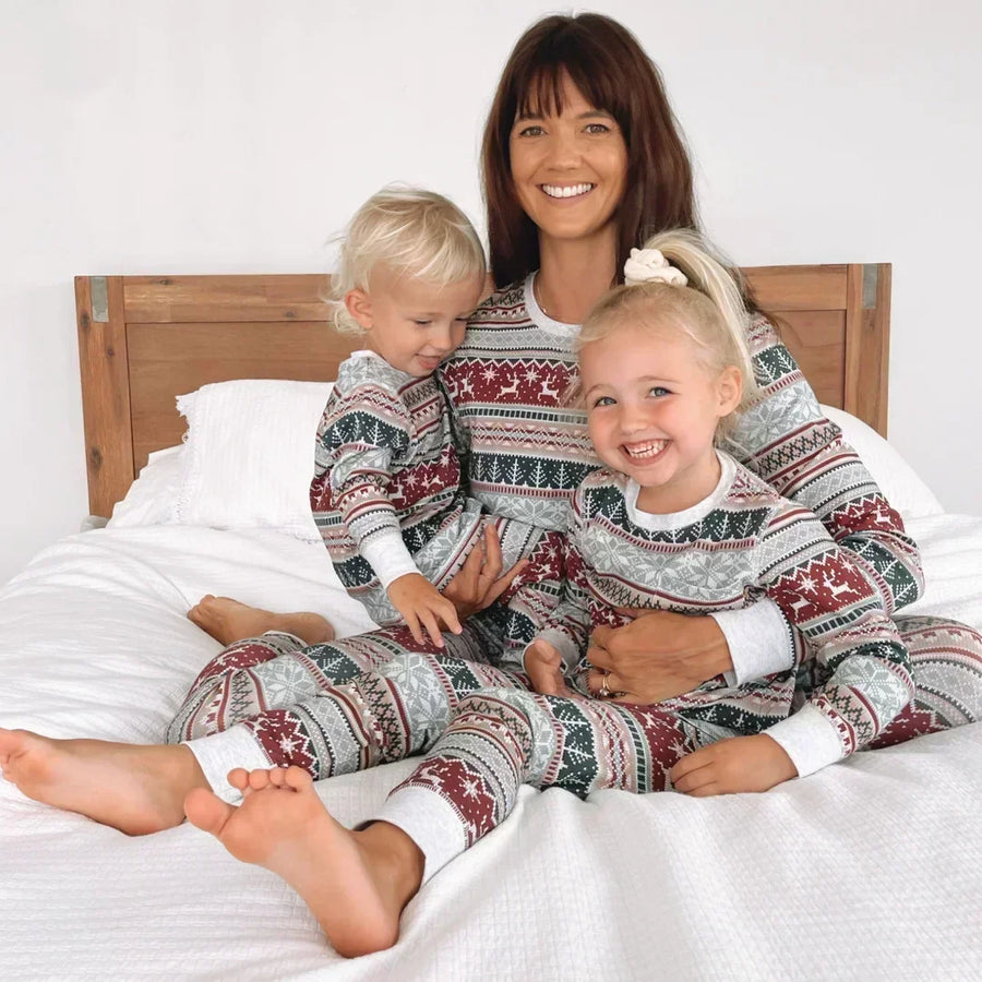 Classic Fair Isle Stripe Family Christmas Pajamas