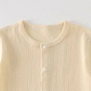 Lou Textured Summer Romper - Yellow, product view 3