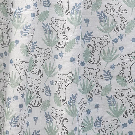 HappyFlute Bamboo Cotton Muslin Swaddle Blanket – Soft Multi-Use Baby Wrap, Printed, 120 x 110 cm / 47.2 x 43.3 in - Tigers