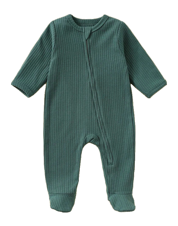 Front view of Deep Teal Ribbed in Deep Teal.